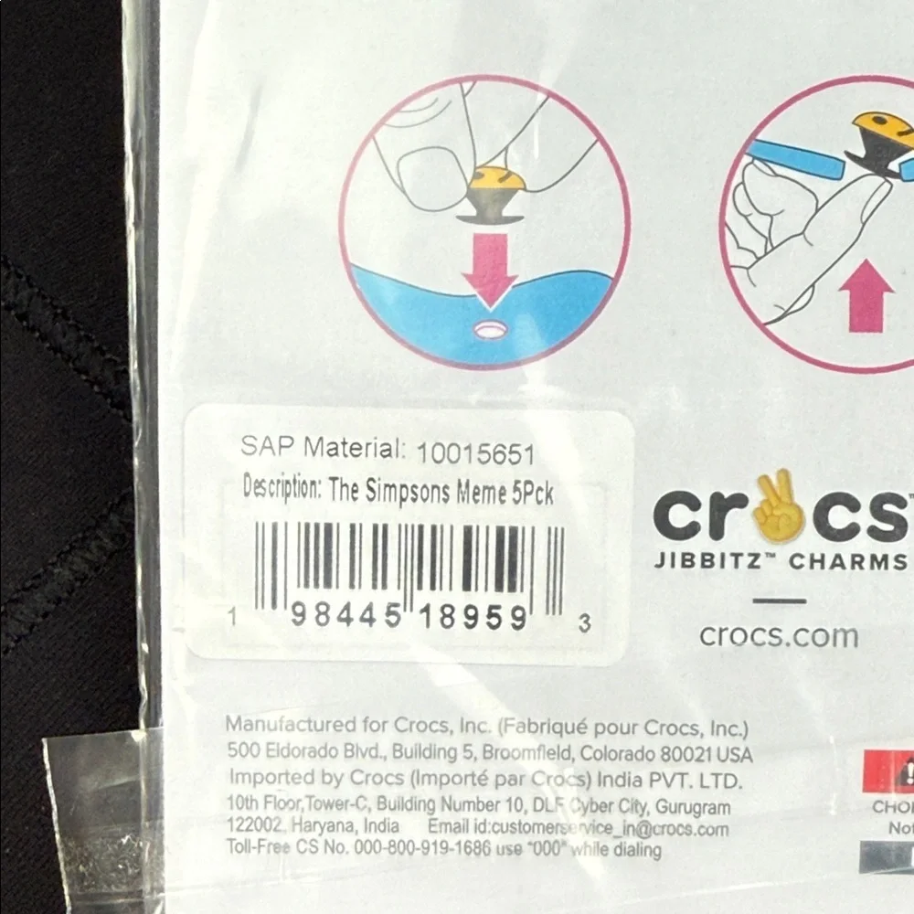 CROCS The Simpsons Jibbitz Charms Set - Multicolor
